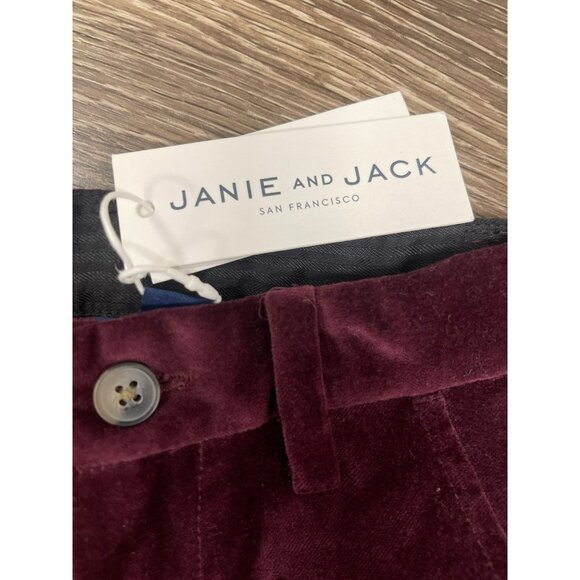 Janie and Jack Adjustable Waist Velvet Pants Sz 6 to 12 months NWT - Picture 2 of 4